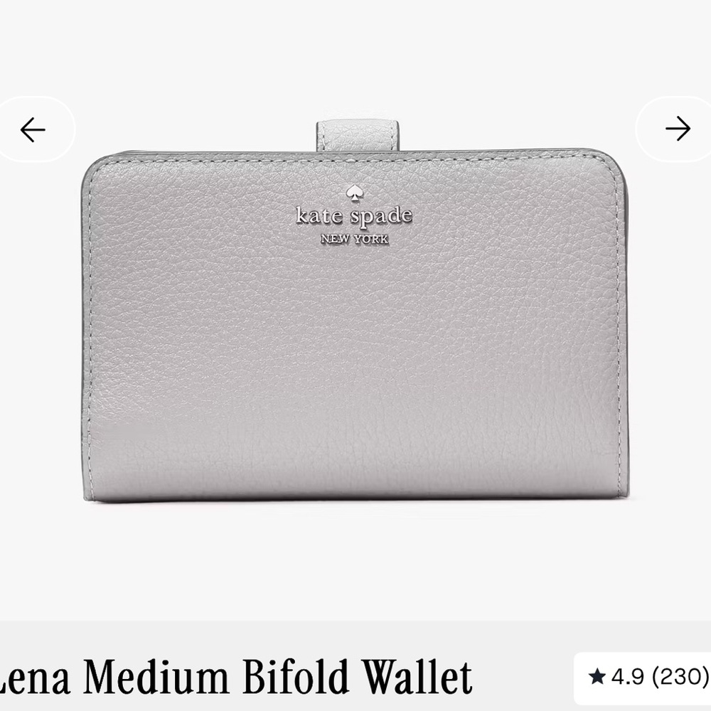 Kate Spade Silver Bifold Wallet